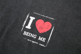 "BEING ME WASHED BLACK" T-SHIRT