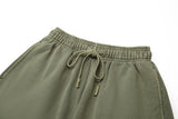 "LOGO EMBROIDERY WASHED OLIVE" SHORTS