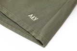 "LOGO EMBROIDERY WASHED OLIVE" SHORTS