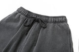 "LOGO EMBROIDERY WASHED BLACK" SHORTS