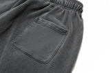 "LOGO EMBROIDERY WASHED BLACK" SHORTS