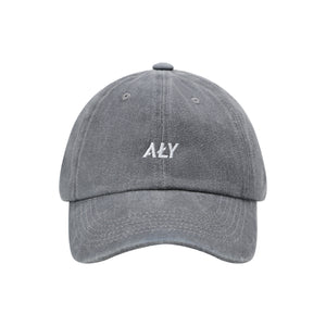 "ALY LOGO GREY" WASHED CAP