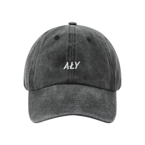 "ALY LOGO BLACK" WASHED CAP