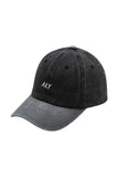 "TWO TONE LOGO WASHED BLACK" CAP