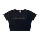 "GOOD TASTE IN MUSIC CROPPED" T-SHIRT