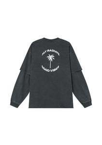 "GOOD THINGS COMING" DOUBLE SLEEVE T-SHIRT