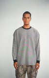 "RELAX STRIPE TAB" LONGSLEEVE T-SHIRT