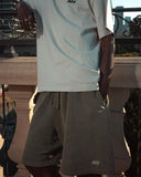 "LOGO EMBROIDERY WASHED OLIVE" SHORTS