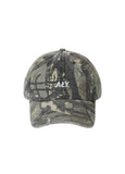 "ALY DISTRESSED LOGO TREE CAMO" WASHED CAP