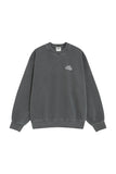 "ALLERGIC TO NEGATIVITY GREY WASHED" CREWNECK