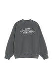 "ALLERGIC TO NEGATIVITY GREY WASHED" CREWNECK