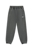 "LOGO EMBROIDERED GREY WASHED" SWEATPANTS
