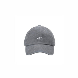 "ALY LOGO GREY" WASHED CAP